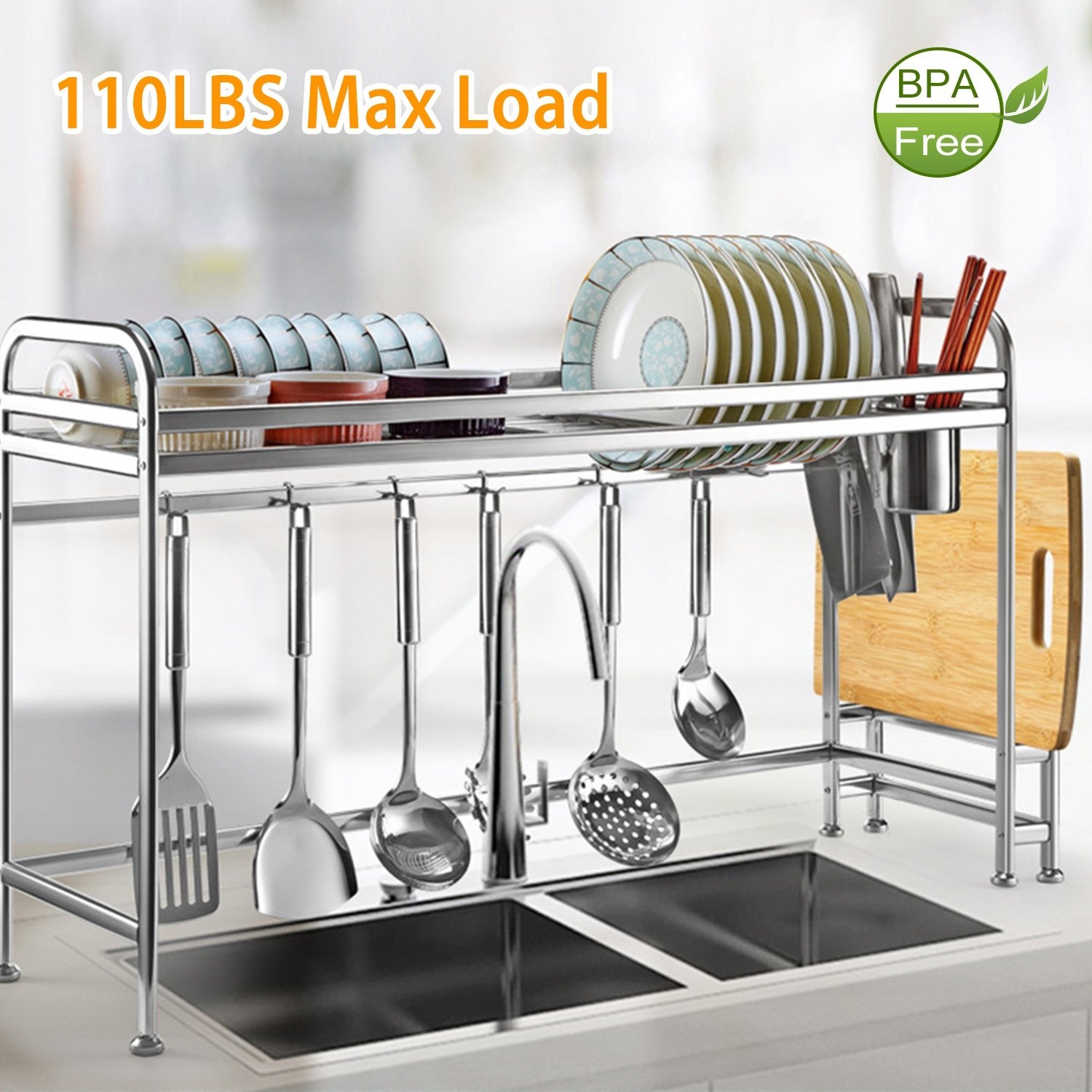 Over Sink Dish Drying Rack Shelf Stainless Steel Kitchen Countertop Bowl Dish Chopping Board Organizer Rack Over Sink Dish Drying Rack Shelf Stainless Steel Kitchen Countertop Bowl Dish Chopping Board Organizer Rack